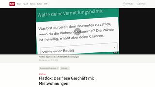 
                            9. Flatfox: Das fiese Geschäft mit Mietwohnungen - Sendungen - SRF