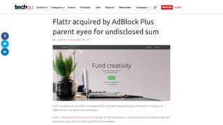 
                            8. Flattr acquired by AdBlock Plus parent eyeo for undisclosed sum