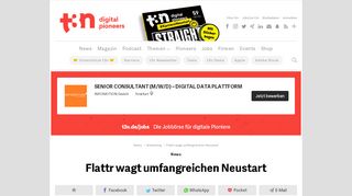 
                            10. Flattr wagt umfangreichen Neustart | t3n – digital pioneers