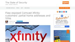 
                            9. Flaw exposed Comcast Xfinity customers' partial home addresses and ...