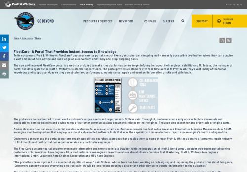 
                            9. FleetCare: A Portal That Provides Instant Access to ... - pratt & whitney