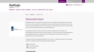 
                            7. Fleetlogic | Referentie Fleetlogic Rijkswaterstaat