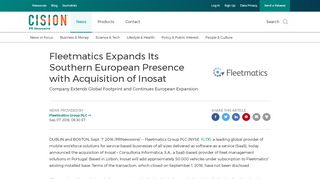 
                            7. Fleetmatics Expands Its Southern European Presence with Acquisition ...