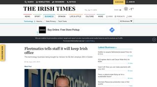 
                            10. Fleetmatics tells staff it will keep Irish office - The Irish Times