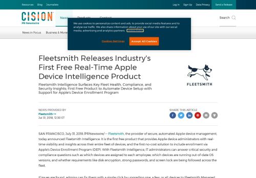 
                            10. Fleetsmith Releases Industry's First Free Real-Time Apple ...