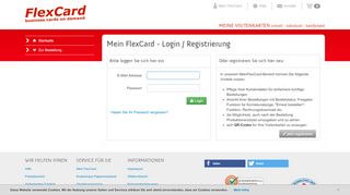 
                            13. FlexCard Login / Registrierung zur Visitenkartenverwaltung