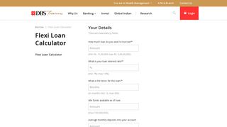 
                            7. Flexi Loan Calculator | DBS Bank India