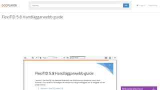 
                            8. FlexiTID 5.8 Handläggarwebb guide - PDF