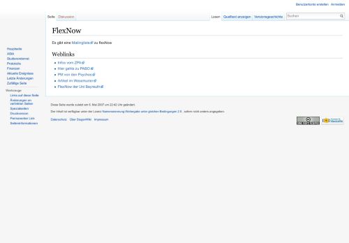 
                            5. FlexNow – StugenWiki - Stugen.De - Uni Bremen