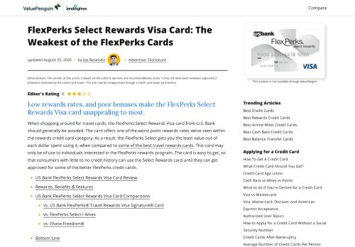 
                            10. FlexPerks Select Rewards Visa Card: The Weakest of the FlexPerks ...