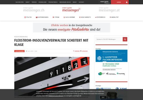 
                            12. Flexstrom-Insolvenzverwalter scheitert mit Klage - energate messenger+