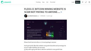 
                            8. FLEXX.CC BITCOIN MINING WEBSITE IS SCAM NOT PAYING TO ...