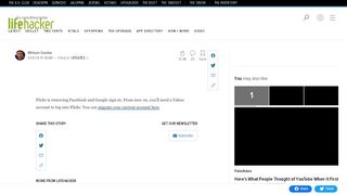 
                            9. Flickr is removing Facebook and Google sign-in. - Lifehacker
