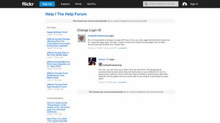 
                            4. Flickr: The Help Forum: Change Login ID