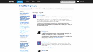 
                            12. Flickr: The Help Forum: Changing login ID