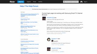 
                            13. Flickr: The Help Forum: Current login page not working with ...