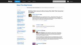 
                            5. Flickr: The Help Forum: Deleting Yahoo account without losing ...