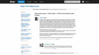 
                            13. Flickr: The Help Forum: Flickr login issues > Yahoo login + Yahoo ...
