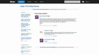 
                            1. Flickr: The Help Forum: Flickr login problem