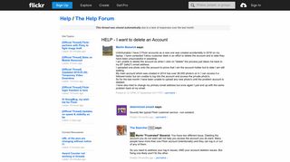 
                            7. Flickr: The Help Forum: HELP - I want to delete an Account