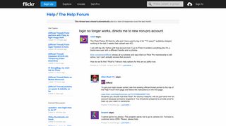 
                            10. Flickr: The Help Forum: login no longer works, directs me to new ...