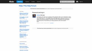 
                            4. Flickr: The Help Forum: Password and log in