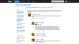 
                            6. Flickr: The Help Forum: [solved: fb setting change] sharing latest ...