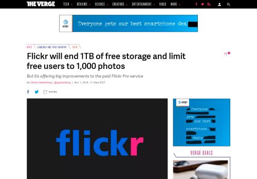 
                            10. Flickr will end 1TB of free storage and limit free users to 1,000 photos ...