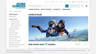 
                            8. Fliegen und Fallen | Geschenkideen von Jochen Schweizer