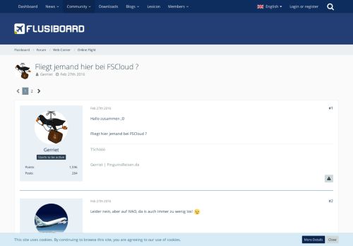 
                            7. Fliegt jemand hier bei FSCloud ? - Online Fliegen - Flusiboard