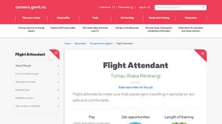 
                            9. Flight Attendant - Job opportunities - Careers NZ