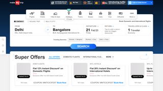 
                            10. Flight Booking, Flight Tickets Booking at Lowest Airfare | MakeMyTrip