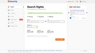 
                            4. Flight bookings, Cheap flights, Lowest Air tickets @Cleartrip