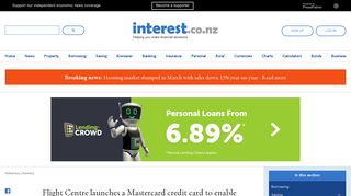 
                            10. Flight Centre launches a Mastercard credit card to ... - Interest.co.nz