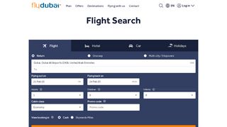 
                            3. Flight Search - flydubai