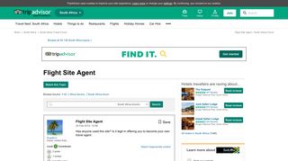 
                            7. Flight Site Agent - South Africa Message Board - TripAdvisor