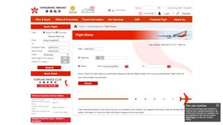 
                            8. Flight Status Check | Hong Kong Airlines