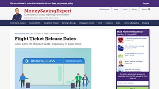 
                            12. Flight Ticket Release Dates - MoneySavingExpert