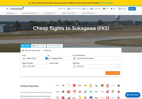 
                            11. Flight Ticket to Sukagawa 1 - Traveloka.com