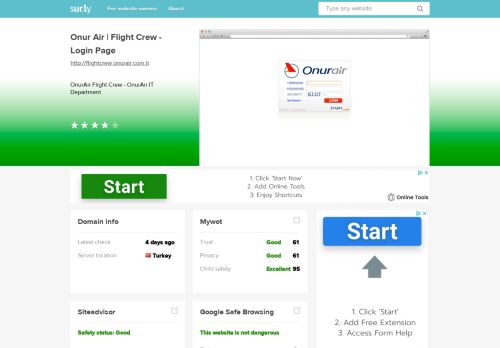 
                            5. flightcrew.onurair.com.tr - Onur Air | Flight Crew - Login... - Flight Crew ...
