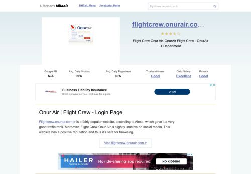 
                            3. Flightcrew.onurair.com.tr website. Onur Air | Flight Crew - Login Page.