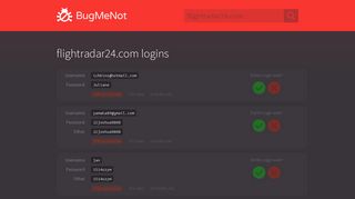 
                            2. flightradar24.com passwords - BugMeNot