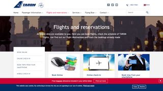 
                            3. Flights and reservations | TAROM - Official Website