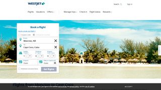 
                            9. Flights from Moncton (YQM) to Cayo Coco (CCC) | WestJet
