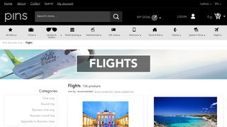 
                            7. Flights - PINS Rewards Shop - spend PINS