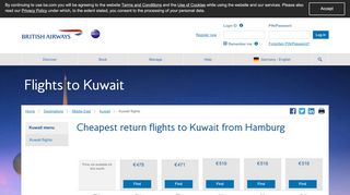 
                            9. Flights to Kuwait (KWI) | Book now with British Airways