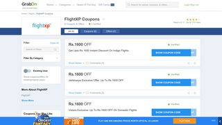 
                            9. FlightXP Coupons: February 2019 Offers, Promo Codes - GrabOn