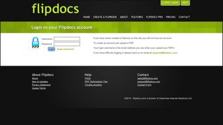 
                            3. FlipDocs - PDF to Flip book > Login