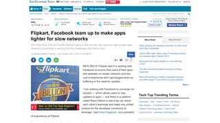 
                            12. Flipkart, Facebook team up to make apps lighter for slow networks