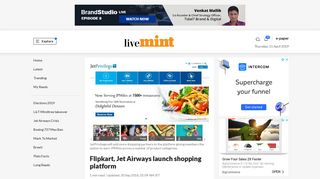 
                            8. Flipkart, Jet Airways launch shopping platform - Livemint